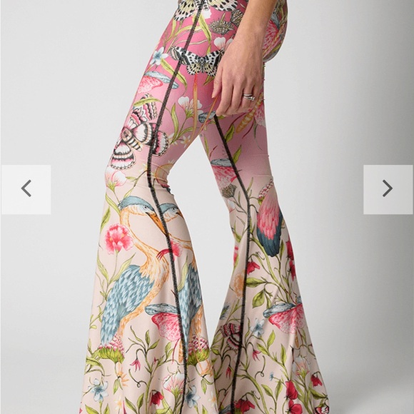 Vibrant Floral Flare Pants - Picture 3 of 5